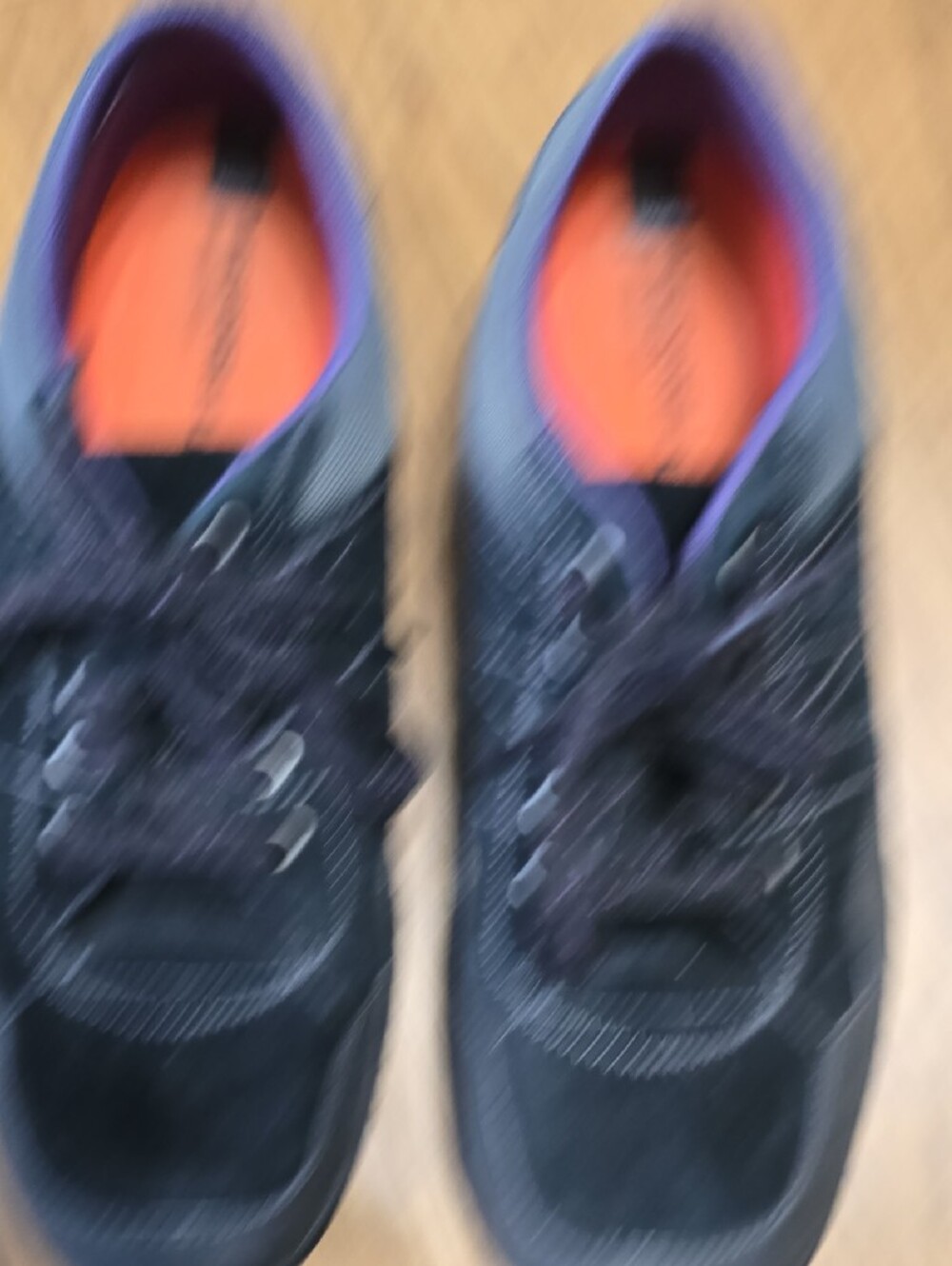 Merrell Women's Black Suede Sneakers with Purple Lining and Orange Insole - Picture 6 of 14